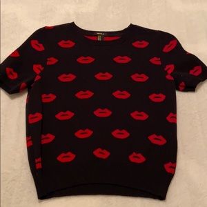 Red Kisses Sweater Size M